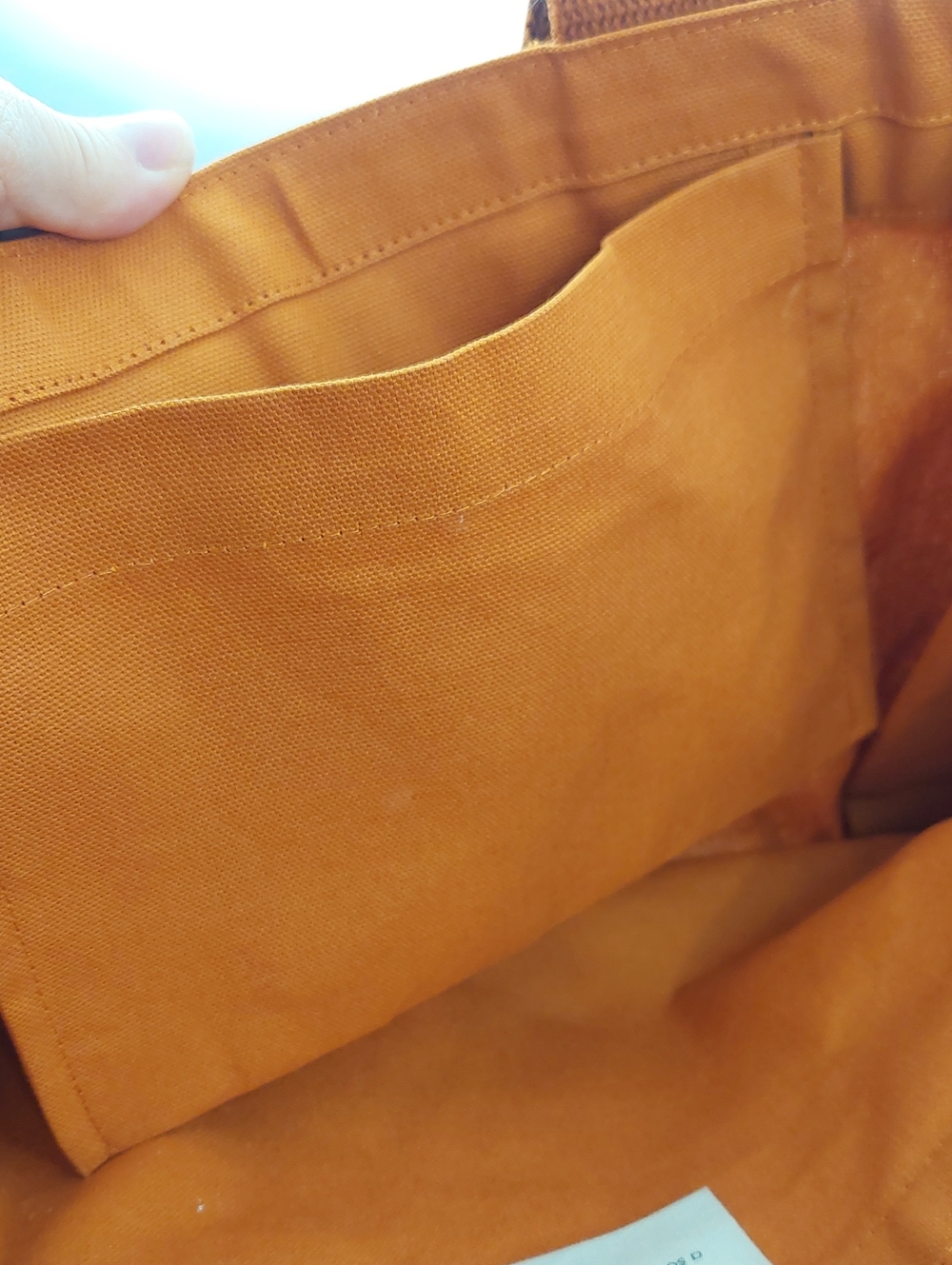 Barnes & Noble Tote Bag Rust Orange Organic Cotton - Picture 6 of 12